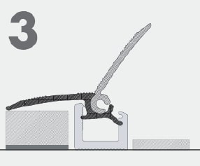 Монтаж алюминиевого профиля Quick-Step 3